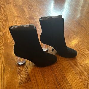 Black Suede heel bootie
